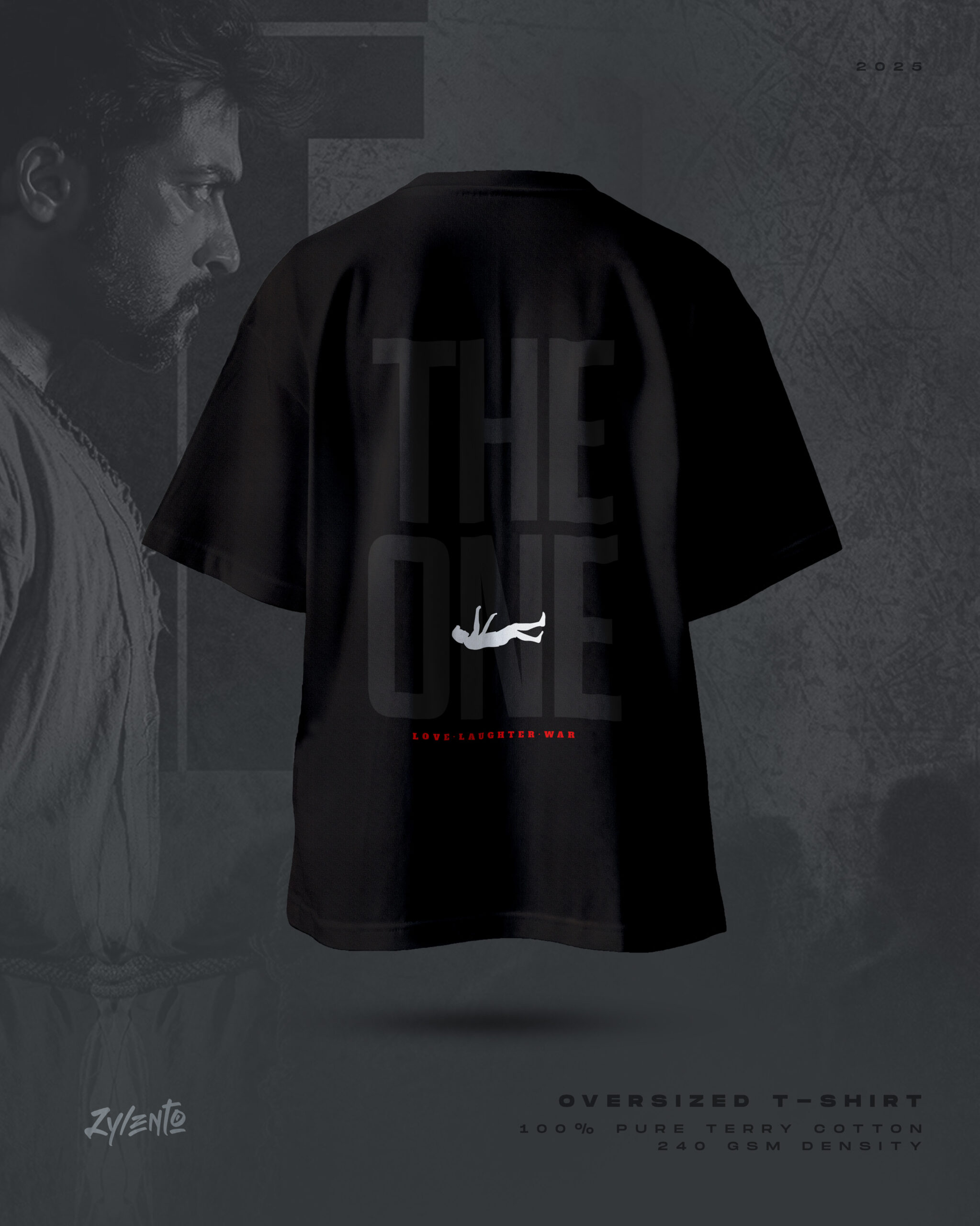 Retro T-shirt (Oversized) - The One (Grey) - Surya Movie